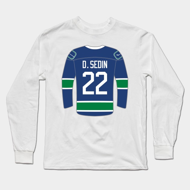 Vancouver Canucks - Daniel Sedin Long Sleeve T-Shirt by swiftscuba